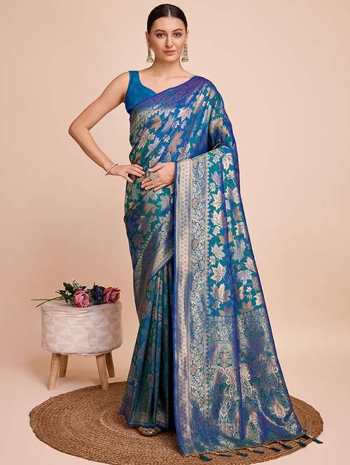 women self design banarasi saree with blouse - 22000062 -  Standard Image - 0