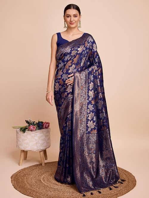 women self design banarasi saree with blouse - 22000063 -  Standard Image - 0