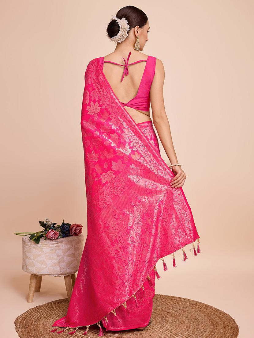 women self design banarasi saree with blouse - 22000064 - Standard Image - 3