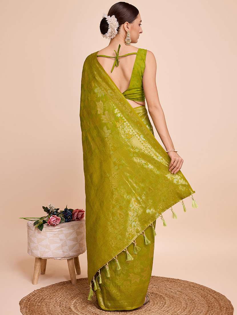 women self design banarasi saree with blouse - 22000065 -  Standard Image - 3