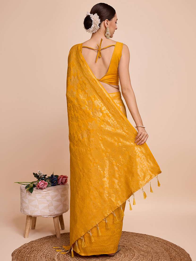 women self design banarasi saree with blouse - 22000068 -  Standard Image - 3