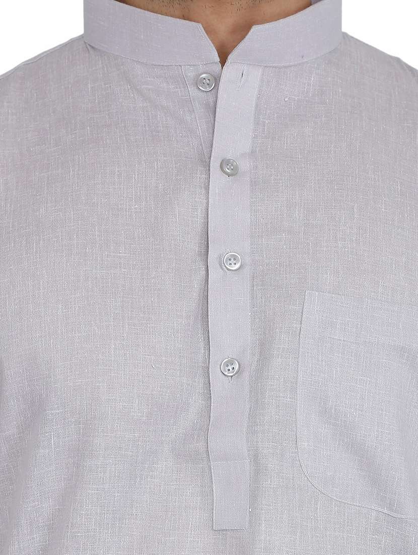 men solid long sleeve kurta and dhoti set - 22000628 - Standard Image - 3