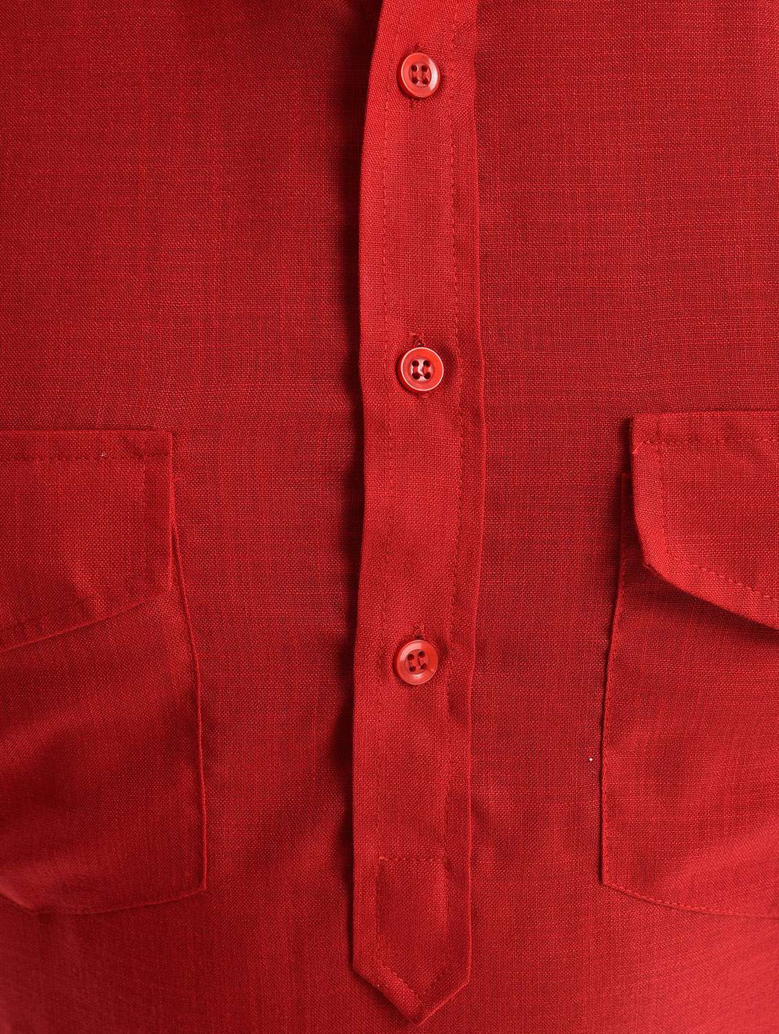 men solid collared long sleeve pathai kurta - 22001202 - Standard Image - 5