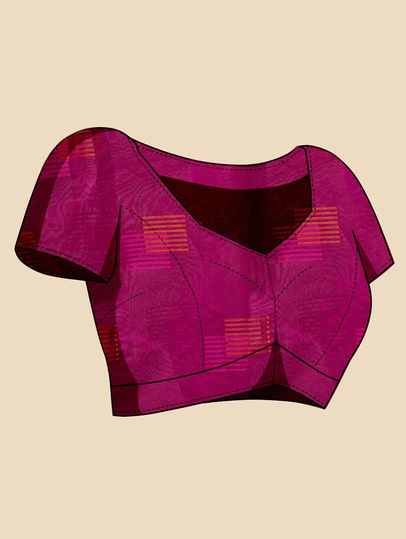 women self design  kota doria saree with blouse - 22001296 -  Standard Image - 3