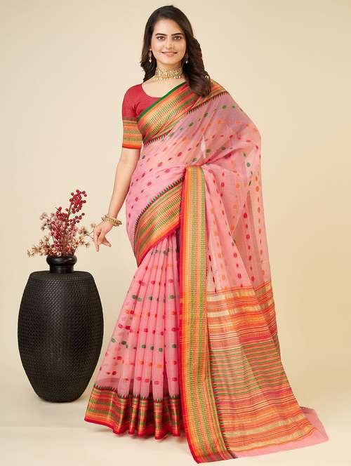 women self design bordered saree with blouse - 22001305 -  Standard Image - 0
