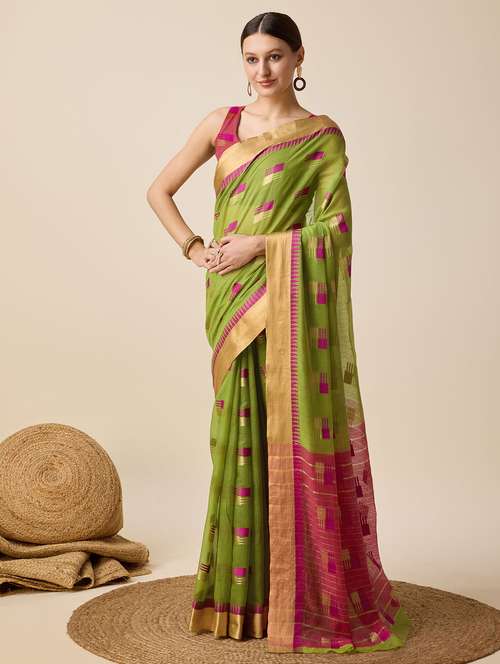 women self design bordered saree with blouse - 22001314 -  Standard Image - 0