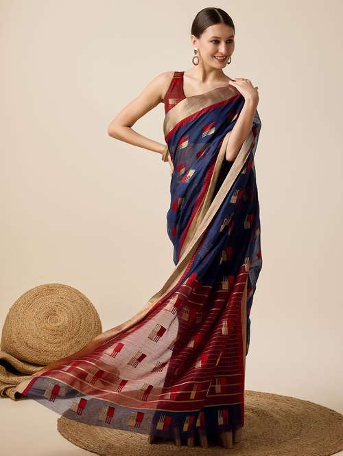 women self design bordered saree with blouse - 22001315 -  Standard Image - 0