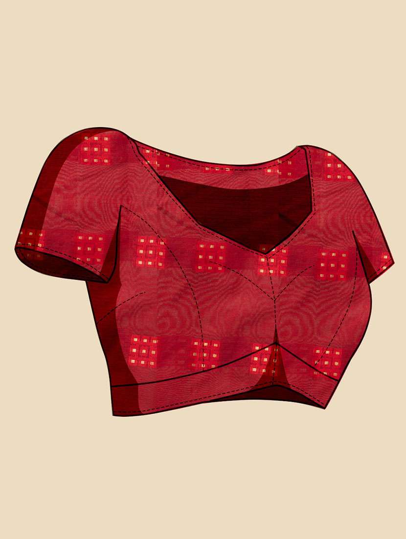 women self design kota doria saree with blouse - 22001320 -  Standard Image - 3