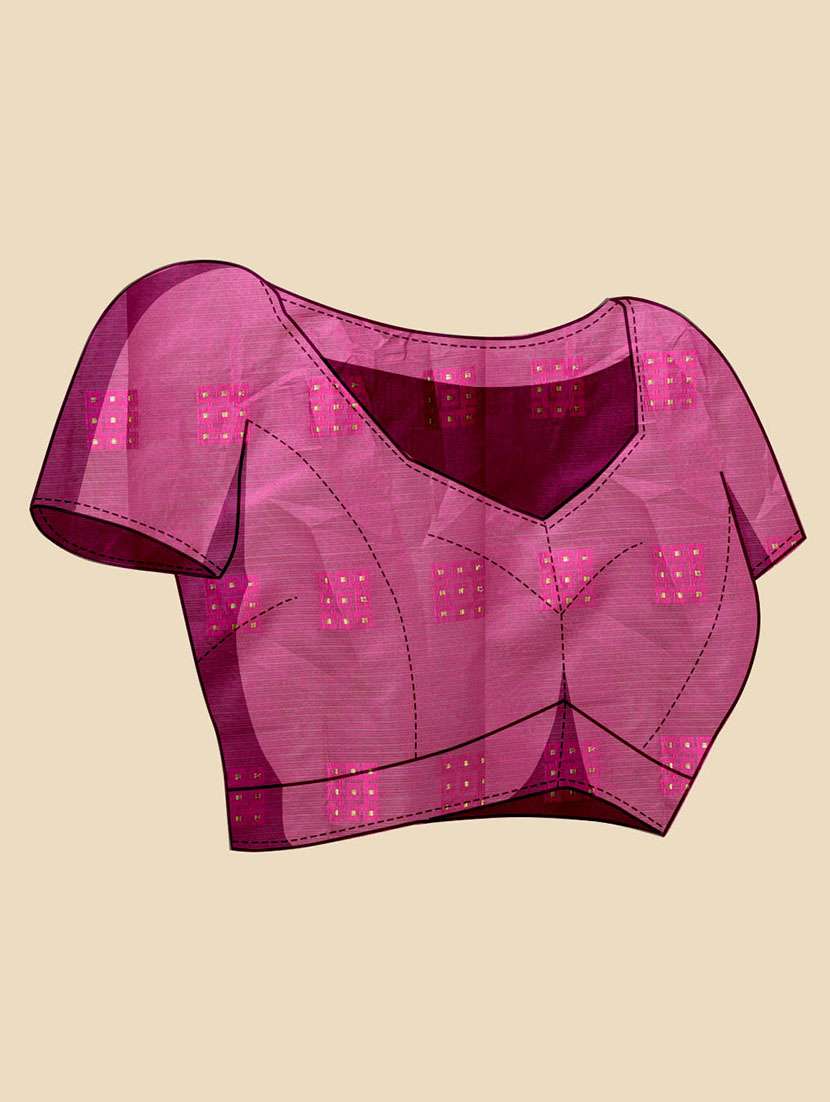 women self design kota doria saree with blouse - 22001321 -  Standard Image - 3