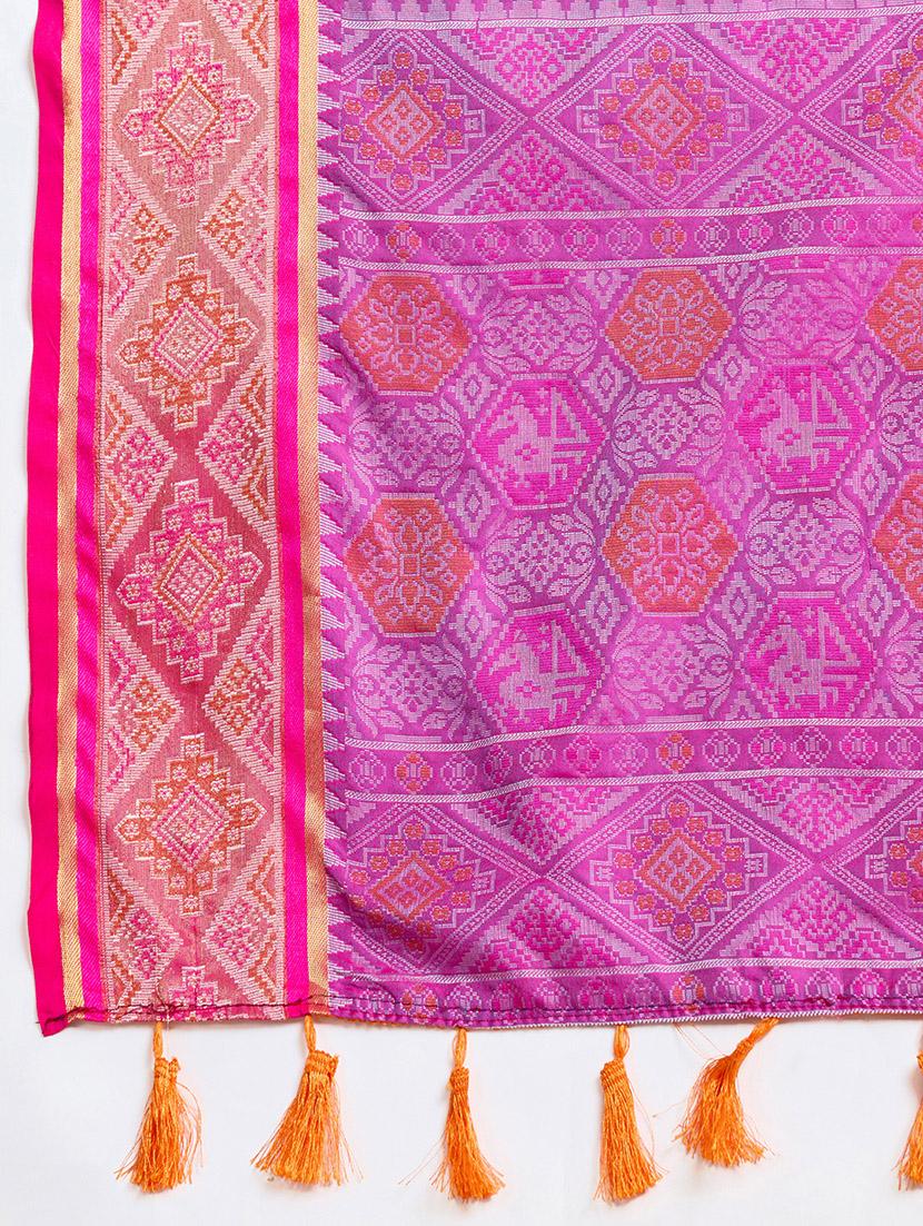 women self design patola saree with blouse - 22001324 - Standard Image - 5