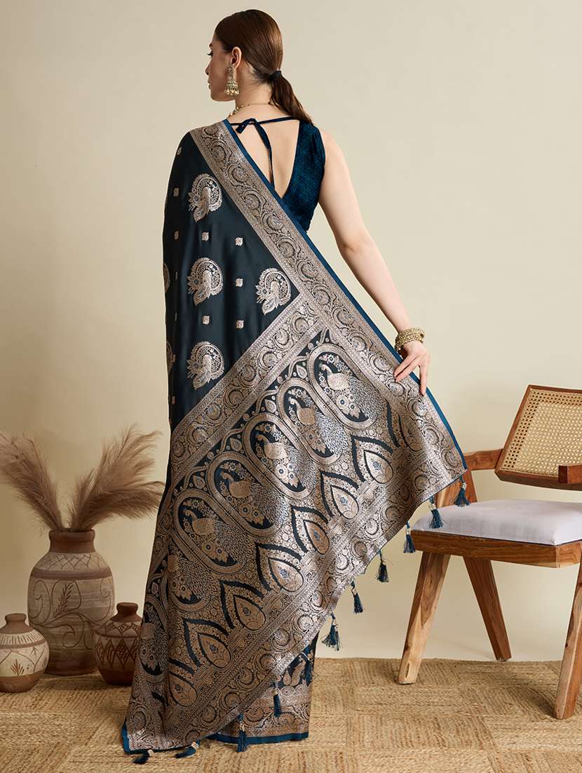 women self design banarasi saree with blouse - 22001342 -  Standard Image - 3