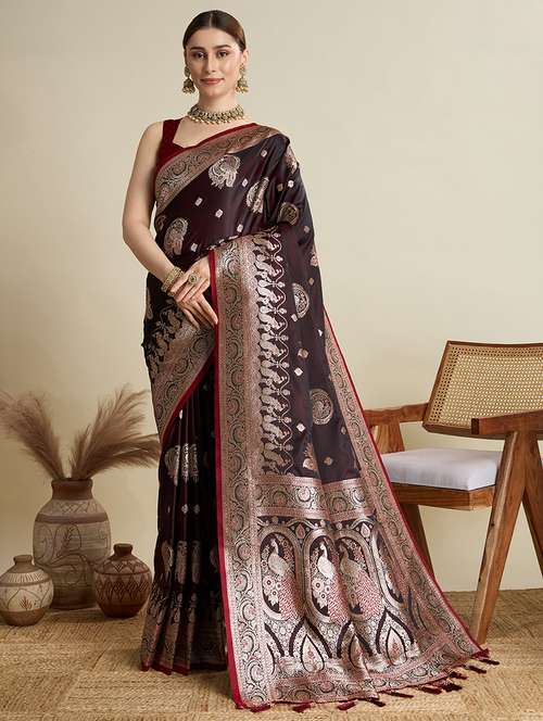women self design banarasi saree with blouse - 22001343 -  Standard Image - 0