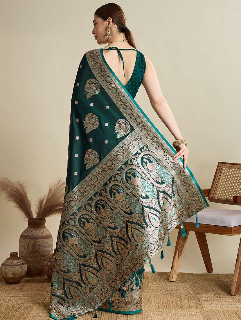 women self design banarasi saree with blouse - 22001344 -  Standard Image - 3