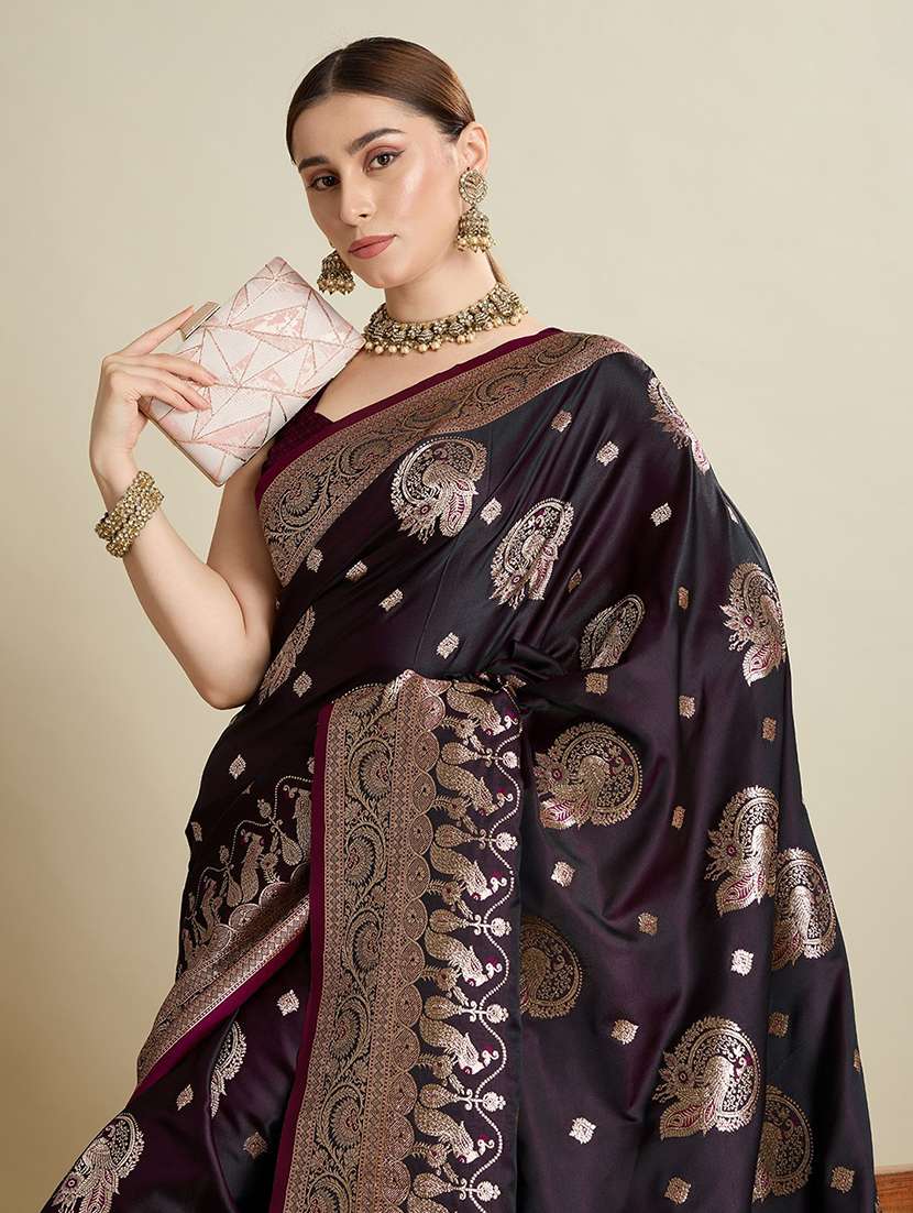 women self design banarasi saree with blouse - 22001346 -  Standard Image - 5