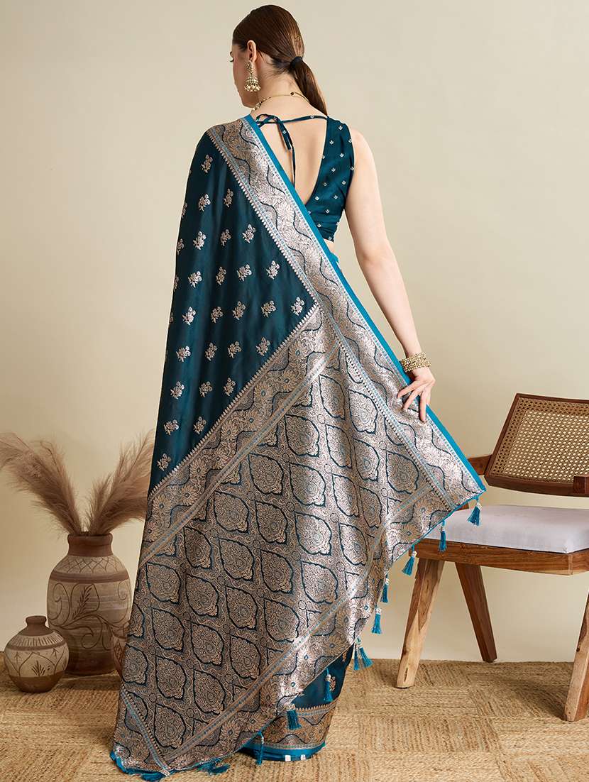 women self design banarasi saree with blouse - 22001348 - Standard Image - 3