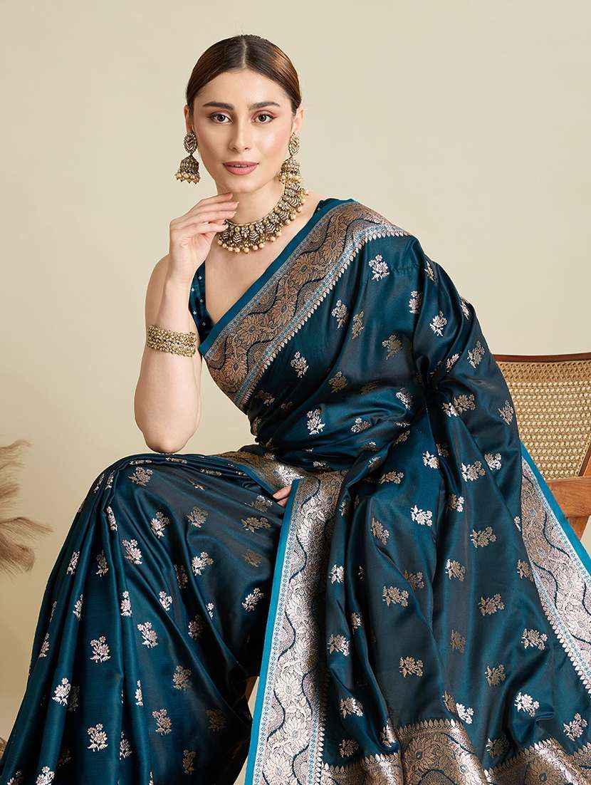 women self design banarasi saree with blouse - 22001348 - Standard Image - 5