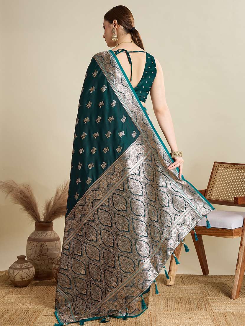 women self design banarasi saree with blouse - 22001349 -  Standard Image - 3
