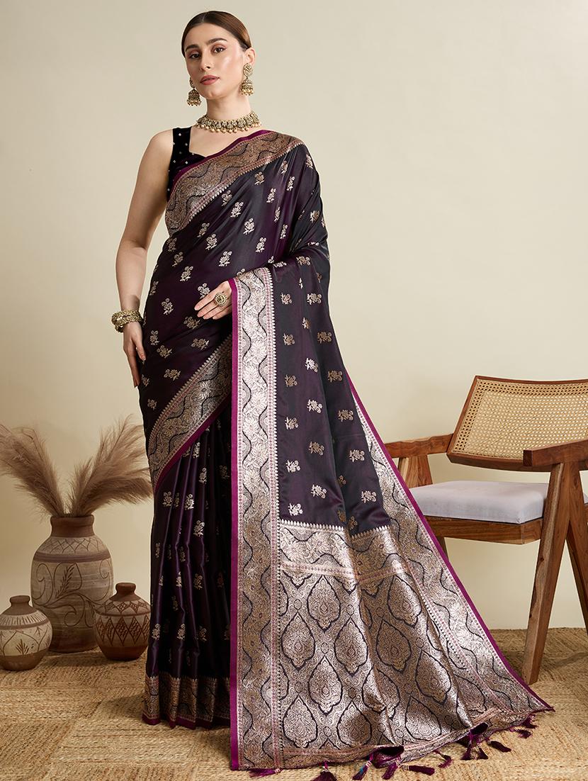 women self design banarasi saree with blouse - 22001350 - Zoom Image - 0