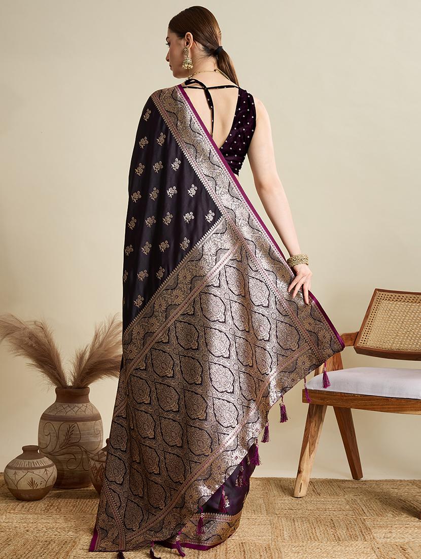women self design banarasi saree with blouse - 22001350 - Standard Image - 3