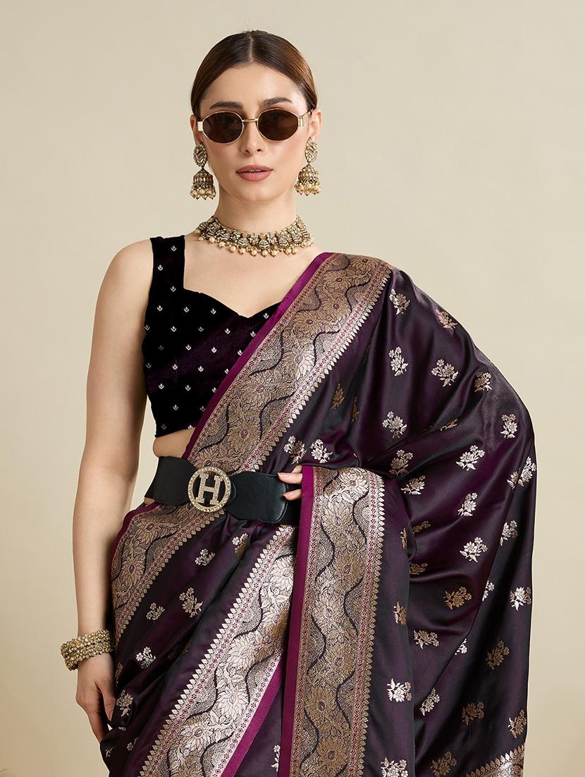 women self design banarasi saree with blouse - 22001350 - Standard Image - 5