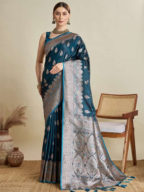 women self design banarasi saree with blouse - 22001351 -  Standard Image - 0