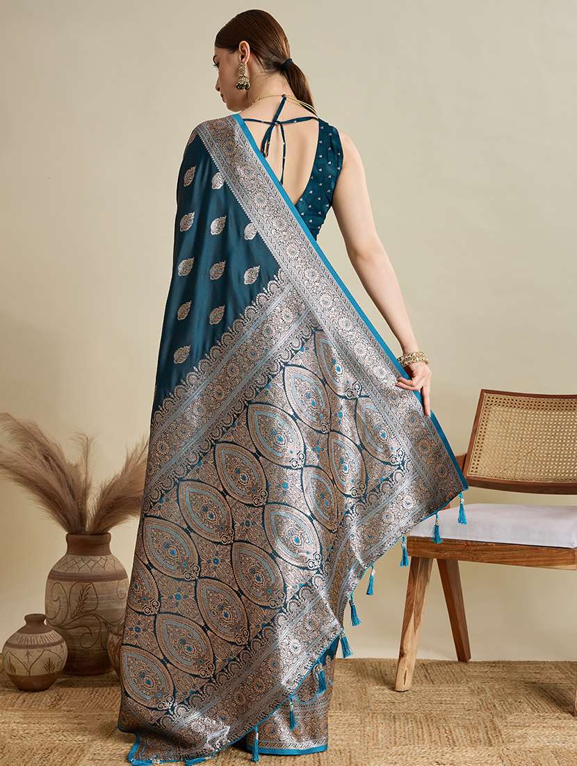 women self design banarasi saree with blouse - 22001351 -  Standard Image - 3