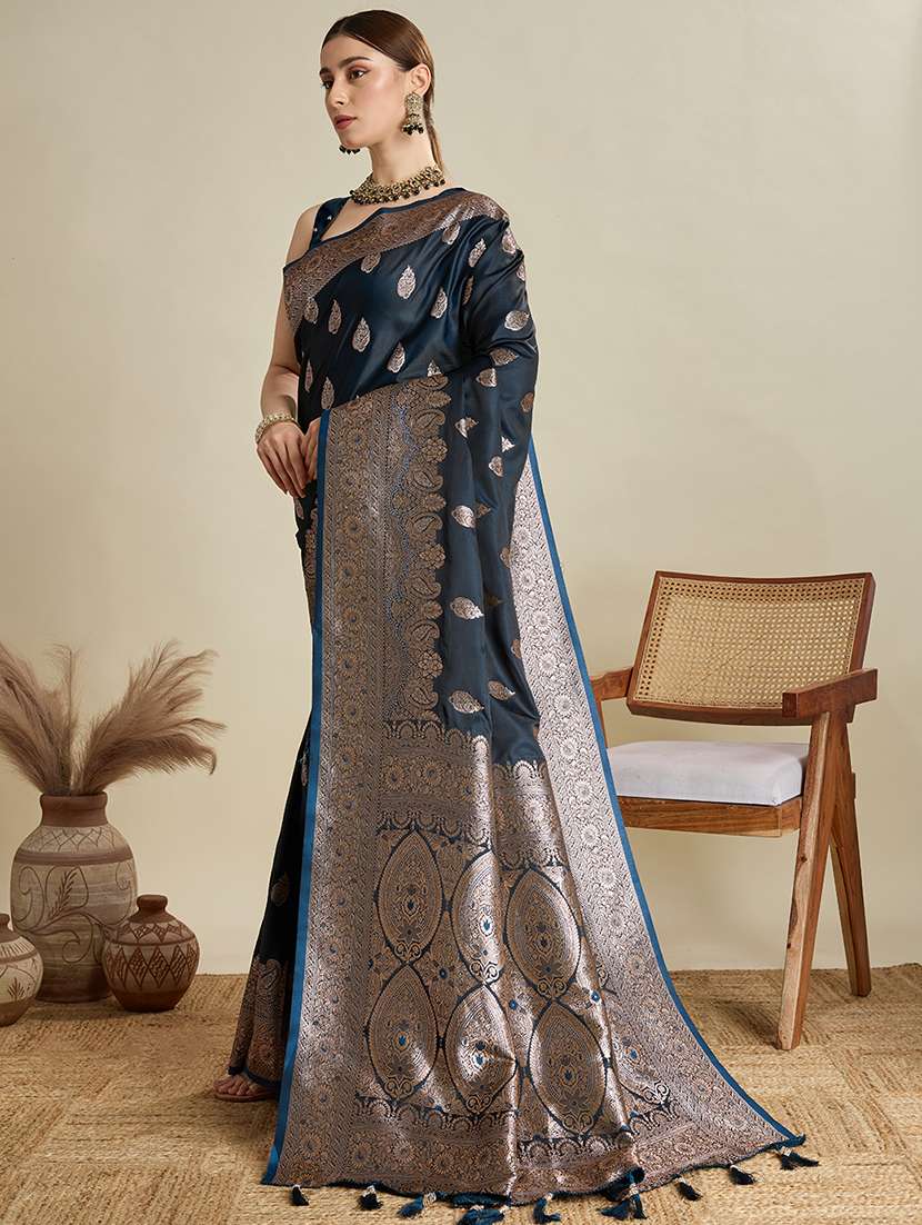 women self design banarasi saree with blouse - 22001353 - Standard Image - 5