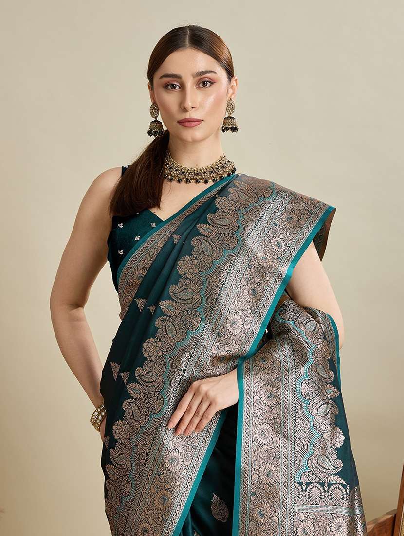 women self design banarasi saree with blouse - 22001354 - Standard Image - 5