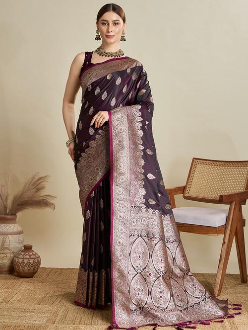 women self design banarasi saree with blouse - 22001355 -  Standard Image - 0