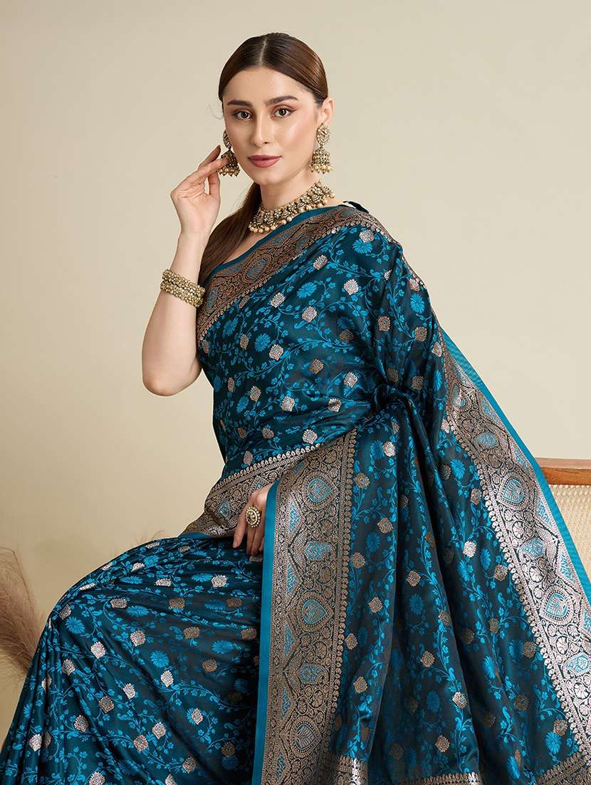 women self design banarasi saree with blouse - 22001356 -  Standard Image - 5
