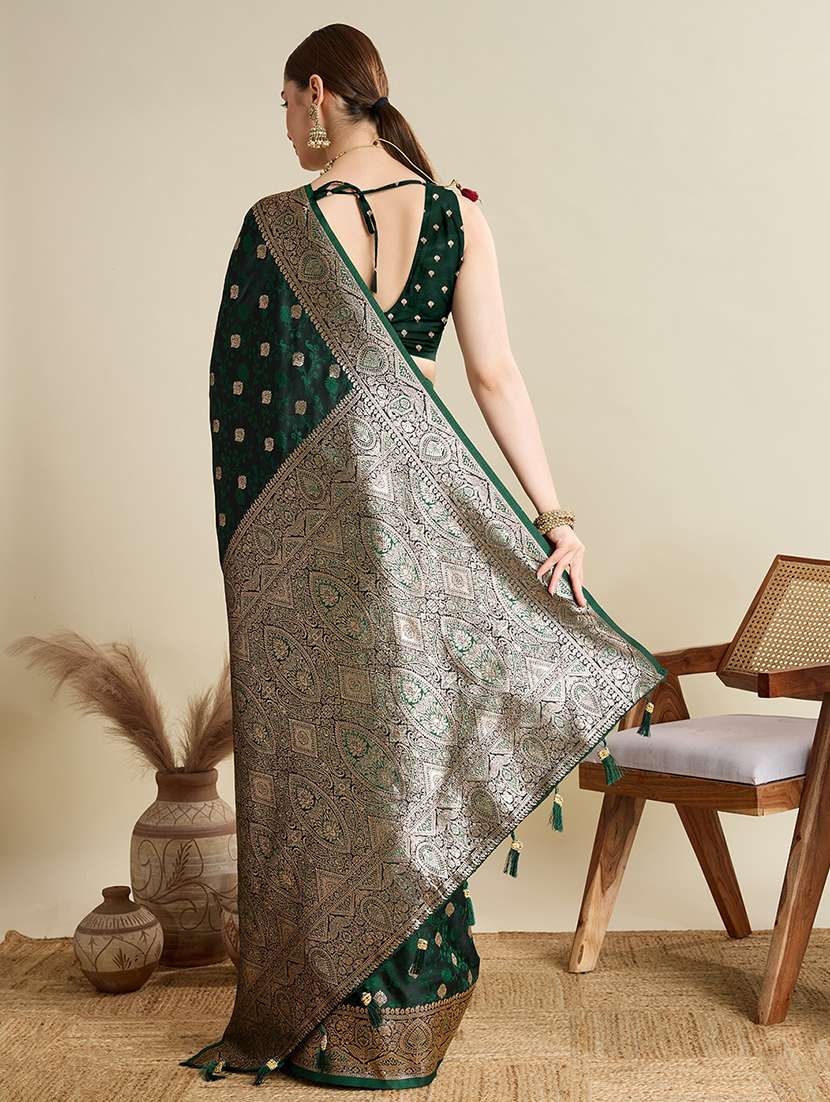 women self design banarasi saree with blouse - 22001357 - Standard Image - 3