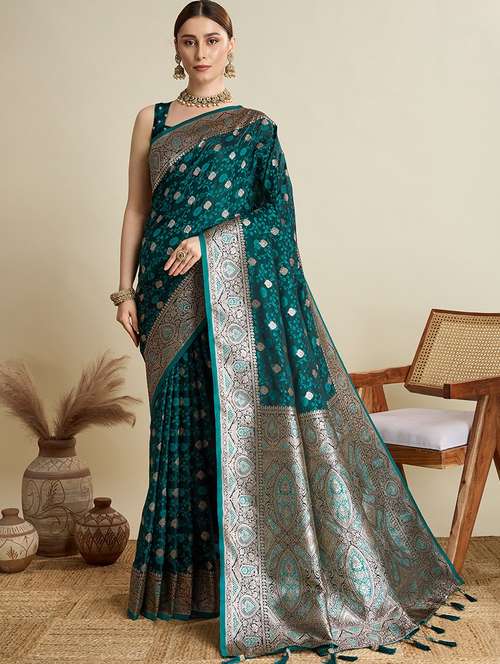 women self design banarasi saree with blouse - 22001359 -  Standard Image - 0