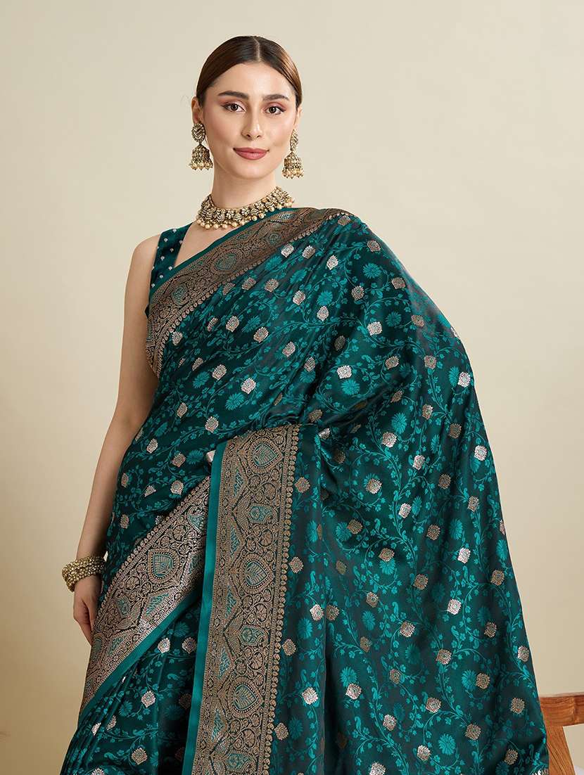 women self design banarasi saree with blouse - 22001359 - Standard Image - 5