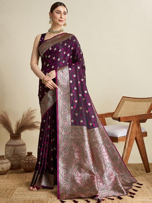 women self design banarasi saree with blouse - 22001360 -  Standard Image - 0