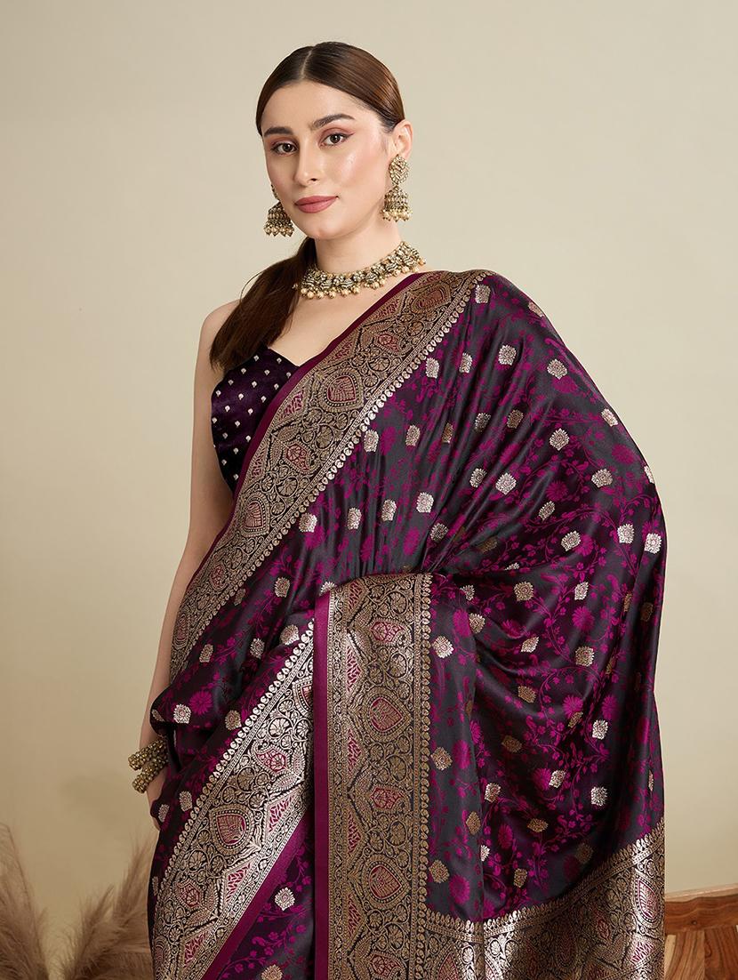 women self design banarasi saree with blouse - 22001360 - Standard Image - 5