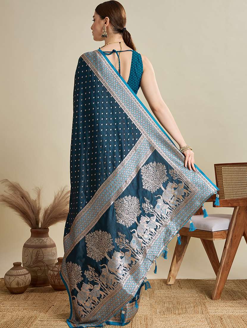 women self design banarasi saree with blouse - 22001361 - Standard Image - 3