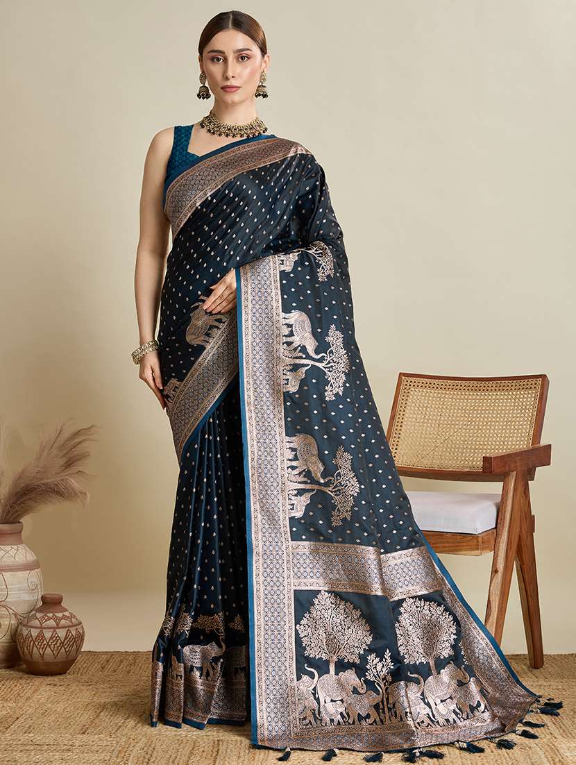 women self design banarasi saree with blouse - 22001363 -  Zoom Image - 0