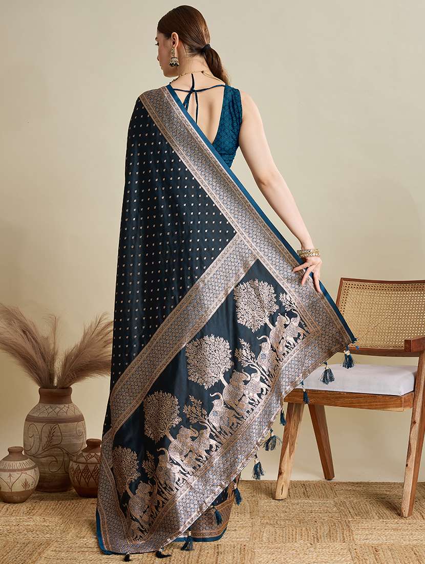 women self design banarasi saree with blouse - 22001363 - Standard Image - 3