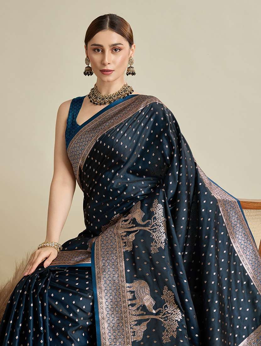 women self design banarasi saree with blouse - 22001363 - Standard Image - 5