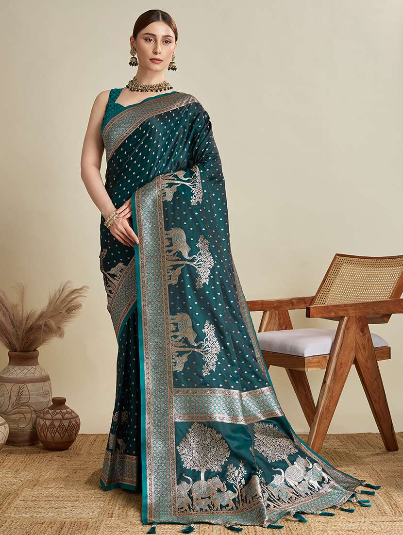 women self design banarasi saree with blouse - 22001364 -  Zoom Image - 0