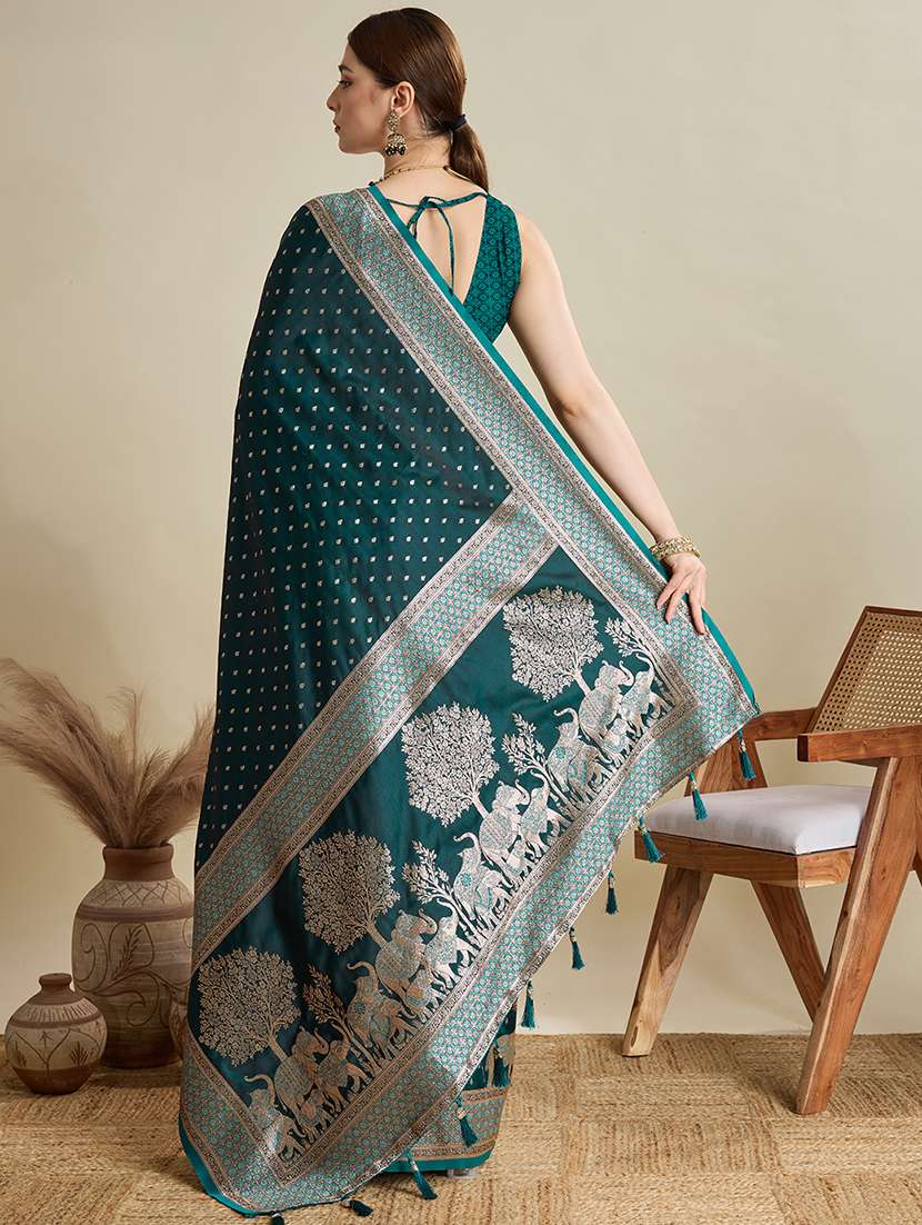 women self design banarasi saree with blouse - 22001364 - Standard Image - 3