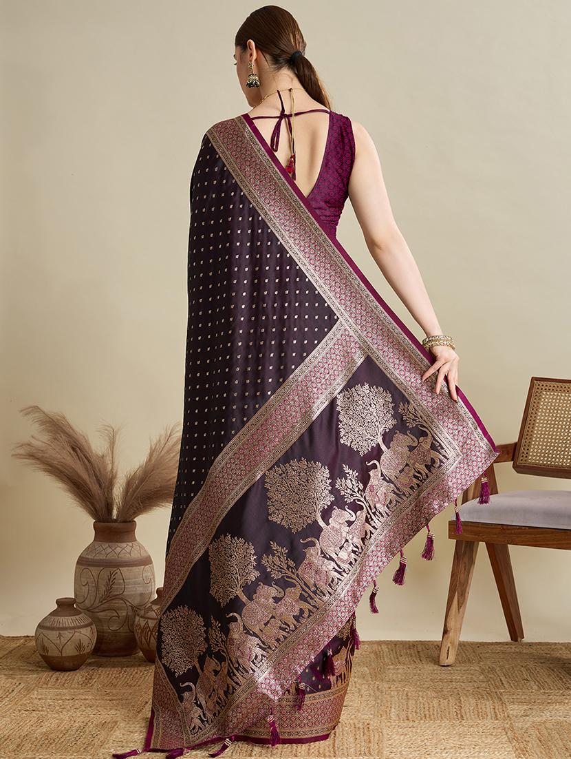 women self design banarasi saree with blouse - 22001365 - Standard Image - 3
