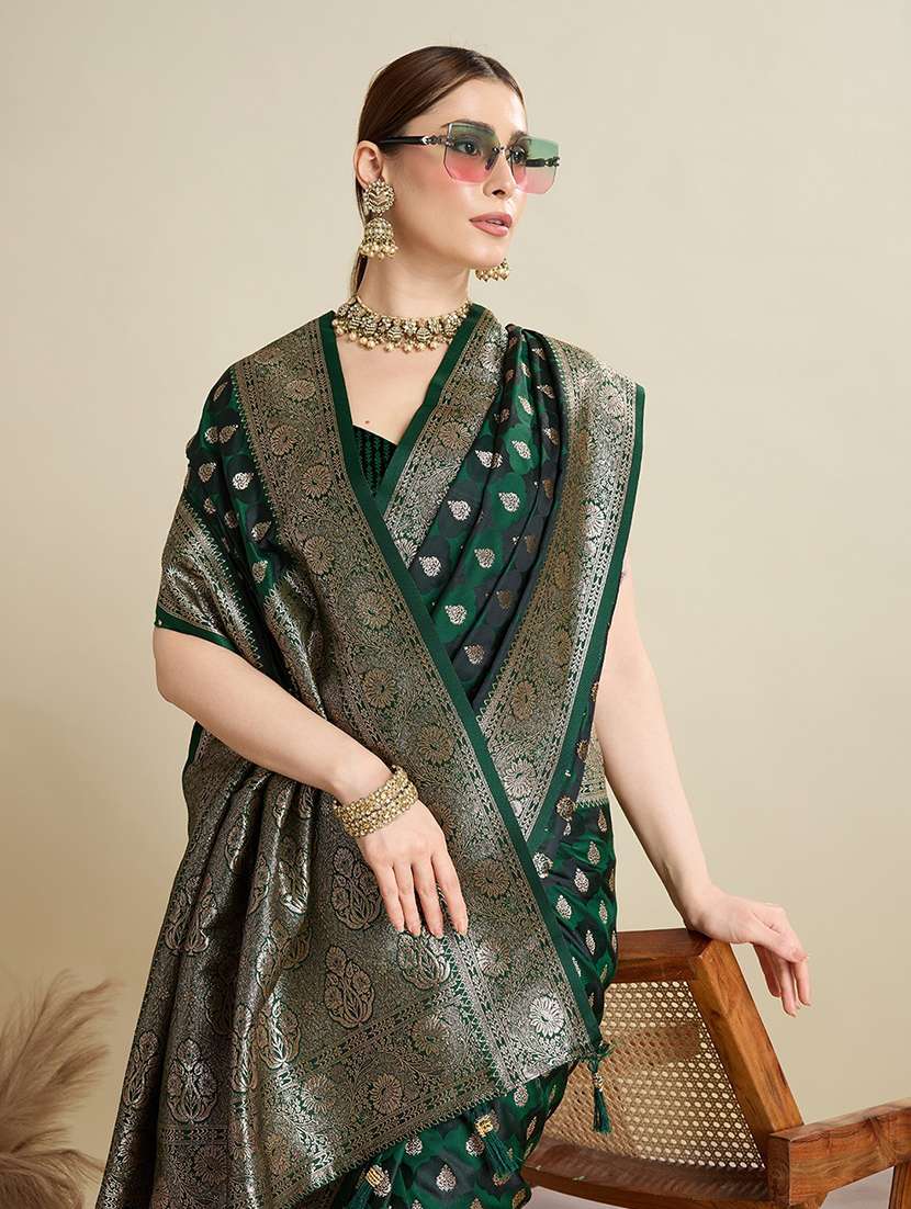 women self design banarasi saree with blouse - 22001367 -  Standard Image - 5