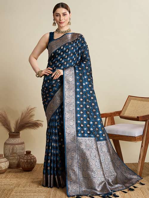 women self design banarasi saree with blouse - 22001369 -  Standard Image - 0