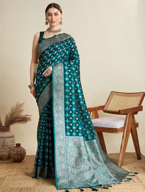 women self design banarasi saree with blouse - 22001370 -  Standard Image - 0