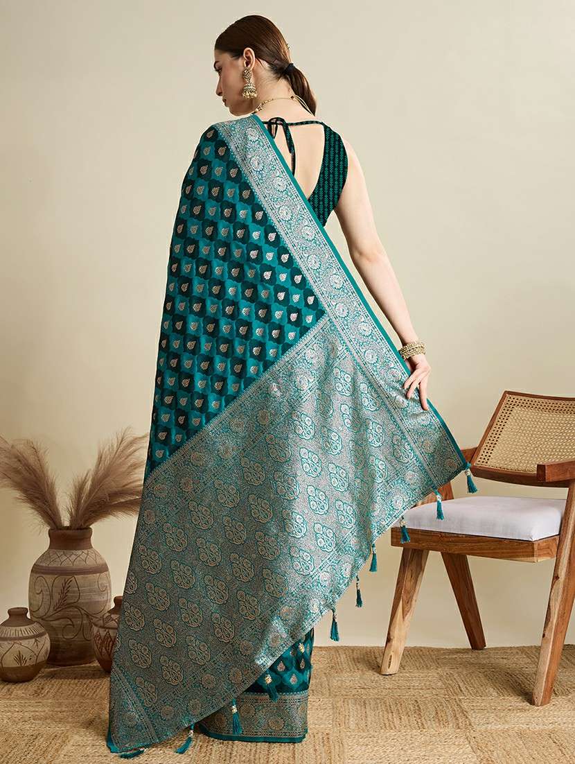 women self design banarasi saree with blouse - 22001370 -  Standard Image - 3