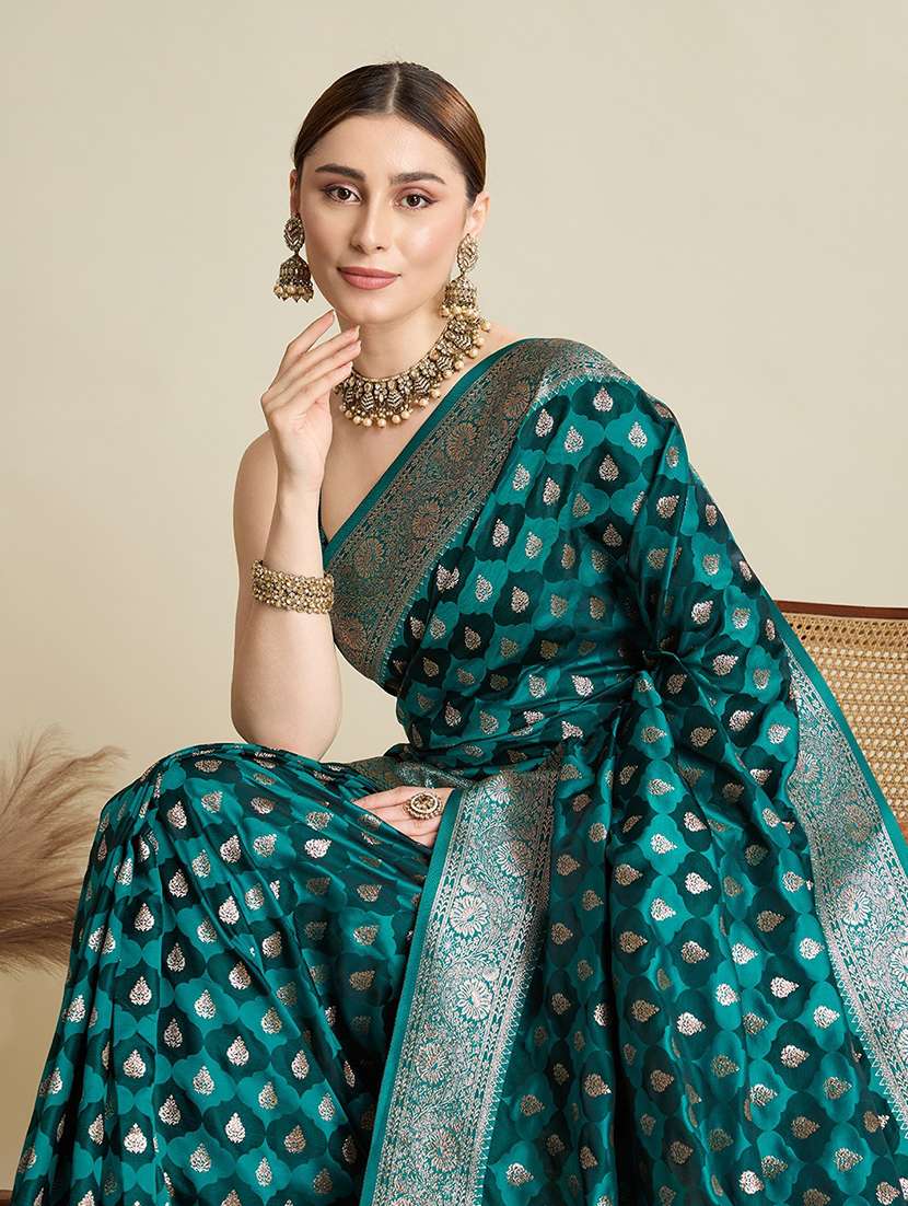 women self design banarasi saree with blouse - 22001370 -  Standard Image - 5