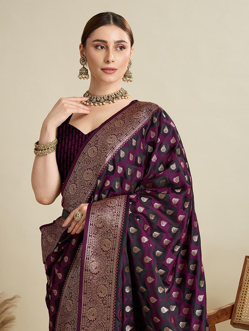 women self design banarasi saree with blouse - 22001371 - Standard Image - 5