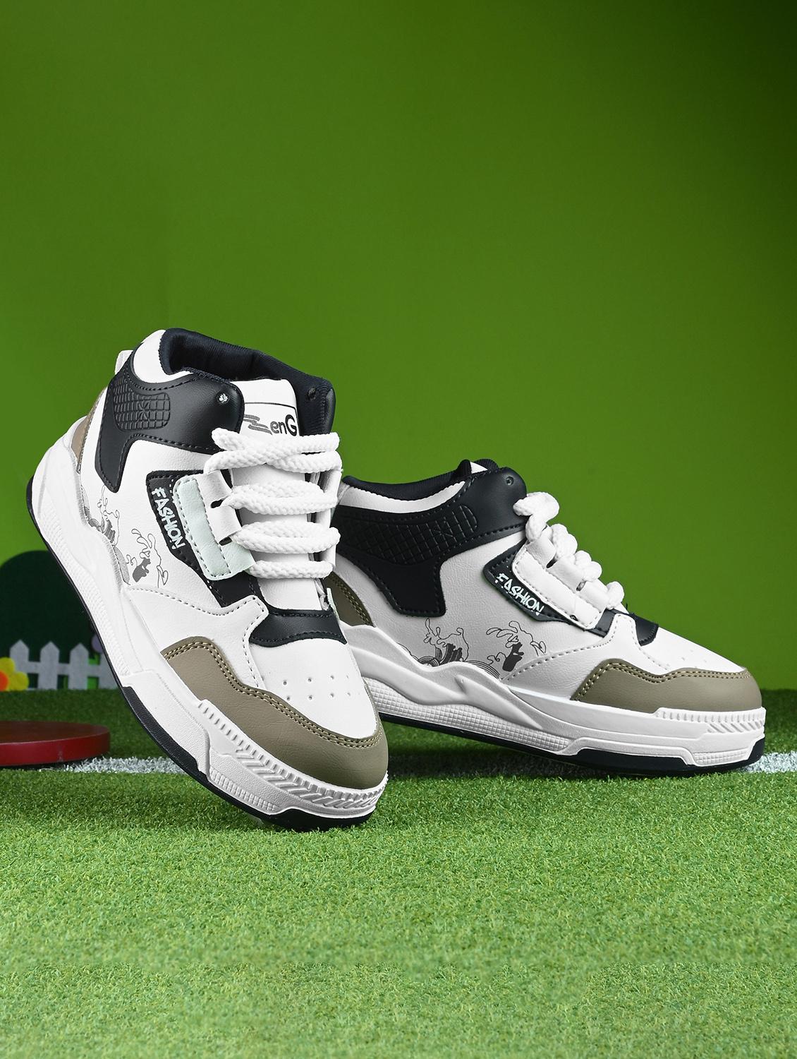 kids whire solid lace up sneaker