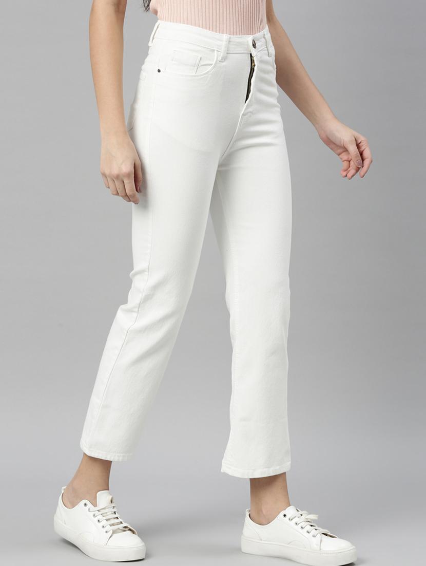 women solid mid rise bootcut jean - 22001873 - Standard Image - 3